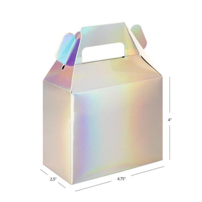 Iridescent Holographic Gable Boxes-Set of 36-Andaz Press-Iridescent-