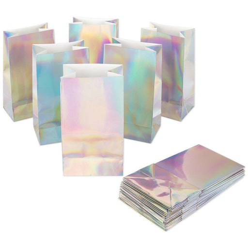 Iridescent Holographic Party Treat Bags-Set of 25-Andaz Press-Iridescent-