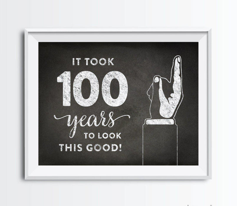 It Took X Years to Look This Good Fun Birthday Art Sign-Set of 1-Andaz Press-100-