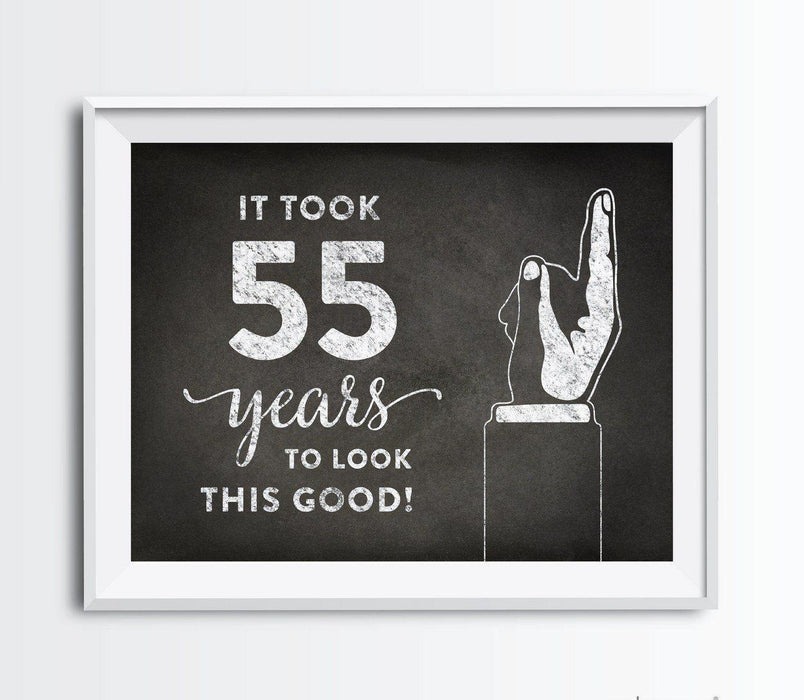 It Took X Years to Look This Good Fun Birthday Art Sign-Set of 1-Andaz Press-55-