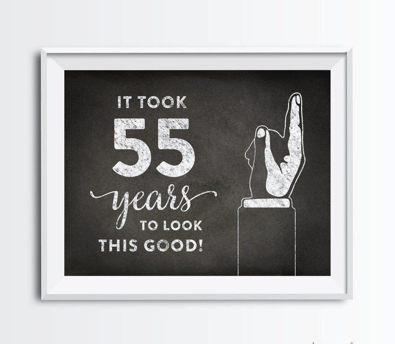 It Took X Years to Look This Good Fun Birthday Art Sign-Set of 1-Andaz Press-25-