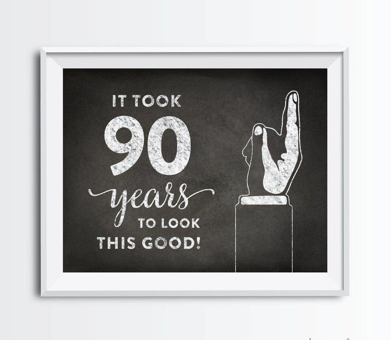 It Took X Years to Look This Good Fun Birthday Art Sign-Set of 1-Andaz Press-90-