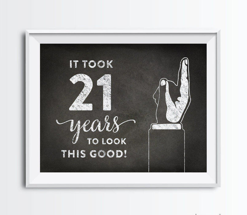 It Took X Years to Look This Good Fun Birthday Art Sign-Set of 1-Andaz Press-25-