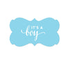 It'S A Boy! Fancy Frame Label Stickers-Set of 36-Andaz Press-Baby Blue-
