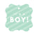 It's A Boy! Fancy Square Baby Shower Gift Tags-Set of 24-Andaz Press-Mint Green-
