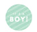 It's A Boy! Round Baby Shower Gift Label Stickers-Set of 40-Andaz Press-Mint Green-