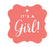 It's A Girl! Fancy Square Baby Shower Gift Tags-Set of 24-Andaz Press-Bubblegum Pink-
