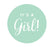 It's A Girl! Round Baby Shower Gift Label Stickers-Set of 40-Andaz Press-Bubblegum Pink-