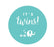 It's Twins! Round Baby Shower Gift Label Stickers-Set of 40-Andaz Press-Diamond Blue-