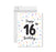 Jumbo Happy 16 Birthday Card with Envelope-Set of 1-Andaz Press-Sweet 16-