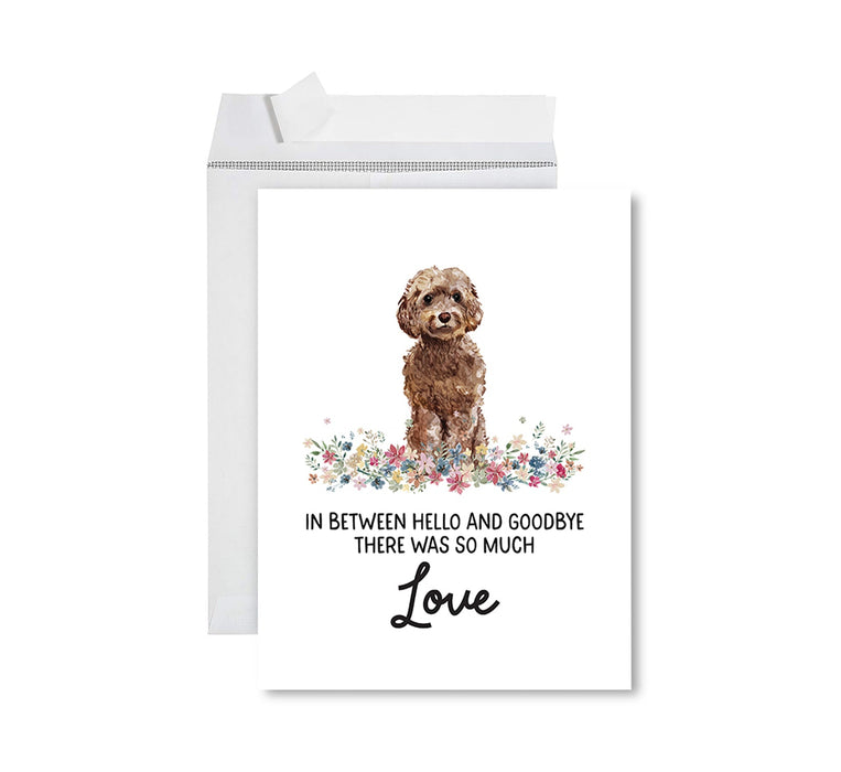 Jumbo Pet Sympathy Card with Envelope, Dog Grief Bereavement Card, 8.5" x 11" Design 1-Set of 1-Andaz Press-Chihuahua-