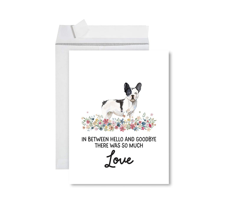 Jumbo Pet Sympathy Card with Envelope, Dog Grief Bereavement Card, 8.5" x 11" Design 1-Set of 1-Andaz Press-Chihuahua-