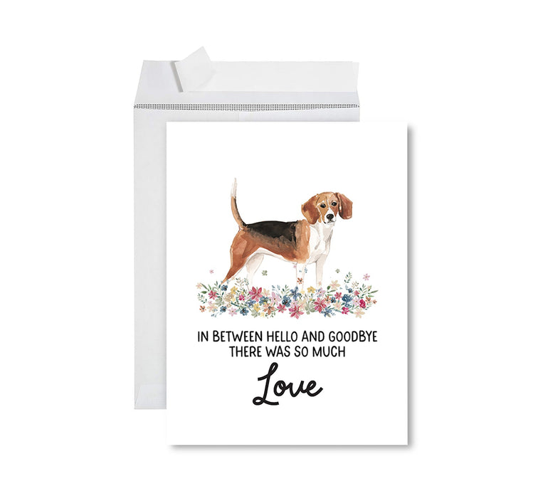 Jumbo Pet Sympathy Card with Envelope, Dog Grief Bereavement Card, 8.5" x 11" Design 1-Set of 1-Andaz Press-Chihuahua-