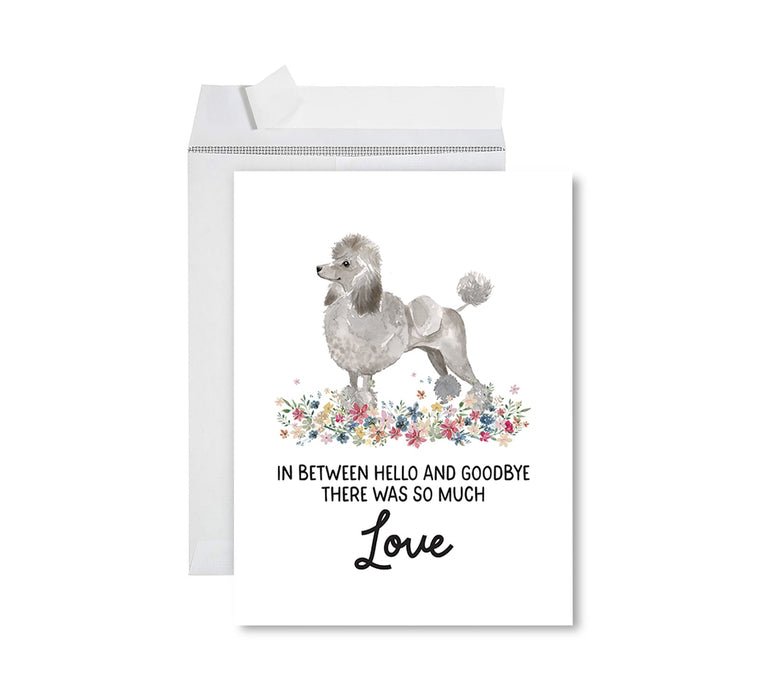 Jumbo Pet Sympathy Card with Envelope, Dog Grief Bereavement Card, 8.5" x 11" Design 1-Set of 1-Andaz Press-Chihuahua-