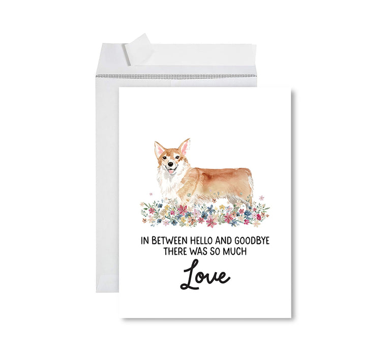 Jumbo Pet Sympathy Card with Envelope, Dog Grief Bereavement Card, 8.5" x 11" Design 1-Set of 1-Andaz Press-Chihuahua-