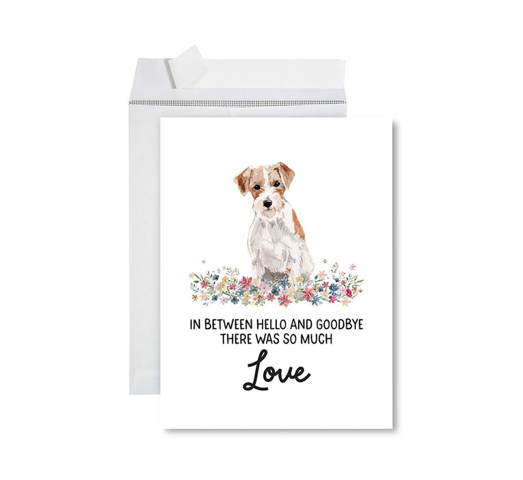 Jumbo Pet Sympathy Card with Envelope, Dog Grief Bereavement Card, 8.5" x 11" Design 1-Set of 1-Andaz Press-Chihuahua-