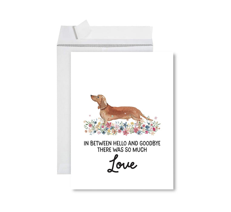 Jumbo Pet Sympathy Card with Envelope, Dog Grief Bereavement Card, 8.5" x 11" Design 1-Set of 1-Andaz Press-Chihuahua-