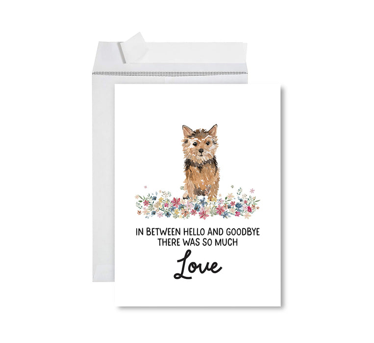 Jumbo Pet Sympathy Card with Envelope, Dog Grief Bereavement Card, 8.5" x 11" Design 1-Set of 1-Andaz Press-Chihuahua-