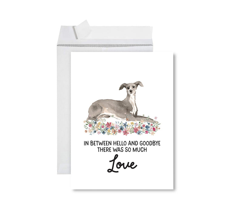 Jumbo Pet Sympathy Card with Envelope, Dog Grief Bereavement Card, 8.5" x 11" Design 1-Set of 1-Andaz Press-Chihuahua-