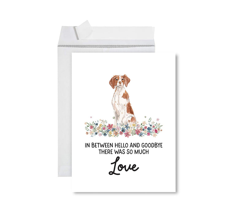 Jumbo Pet Sympathy Card with Envelope, Dog Grief Bereavement Card, 8.5" x 11" Design 1-Set of 1-Andaz Press-Chihuahua-