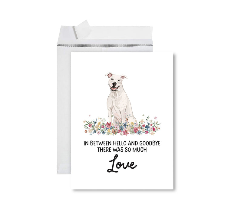 Jumbo Pet Sympathy Card with Envelope, Dog Grief Bereavement Card, 8.5" x 11" Design 1-Set of 1-Andaz Press-Chihuahua-