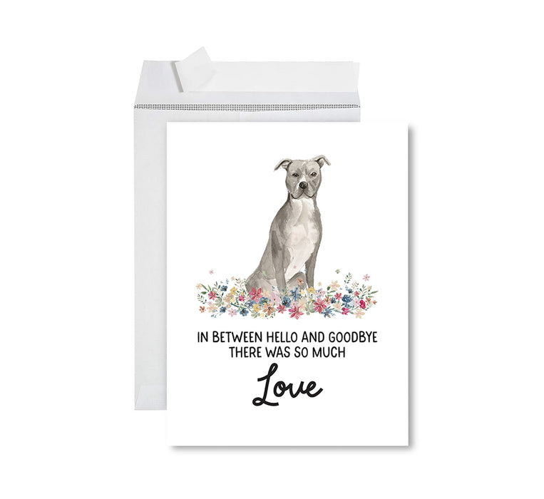 Jumbo Pet Sympathy Card with Envelope, Dog Grief Bereavement Card, 8.5" x 11" Design 1-Set of 1-Andaz Press-Chihuahua-