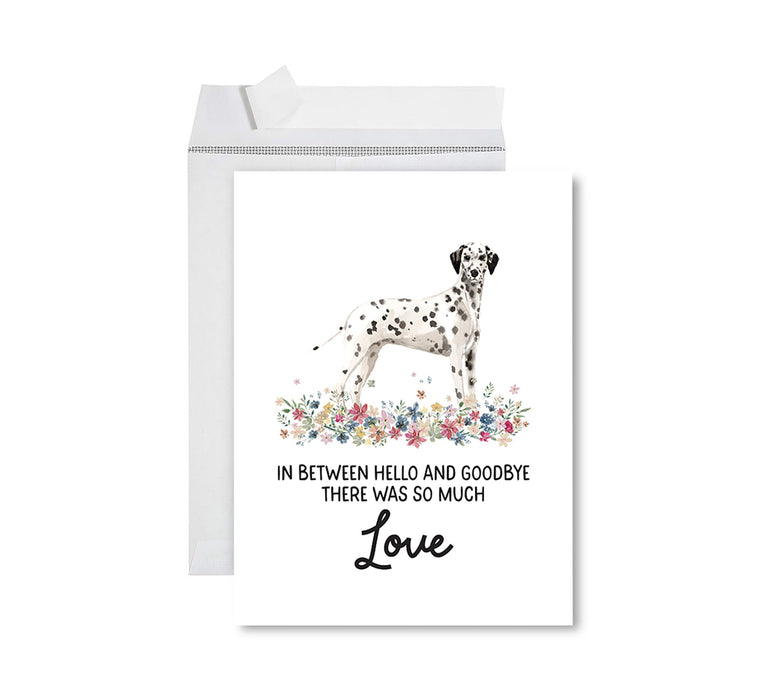 Jumbo Pet Sympathy Card with Envelope, Dog Grief Bereavement Card, 8.5" x 11" Design 1-Set of 1-Andaz Press-Dalmatian-