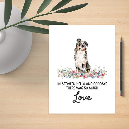 Jumbo Pet Sympathy Card with Envelope, Dog Grief Bereavement Card, 8.5" x 11" Design 2-Set of 1-Andaz Press-Australian Shepherd-