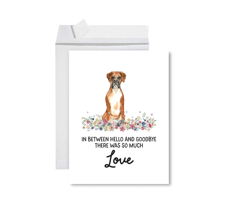 Jumbo Pet Sympathy Card with Envelope, Dog Grief Bereavement Card, 8.5" x 11" Design 2-Set of 1-Andaz Press-Boxer-