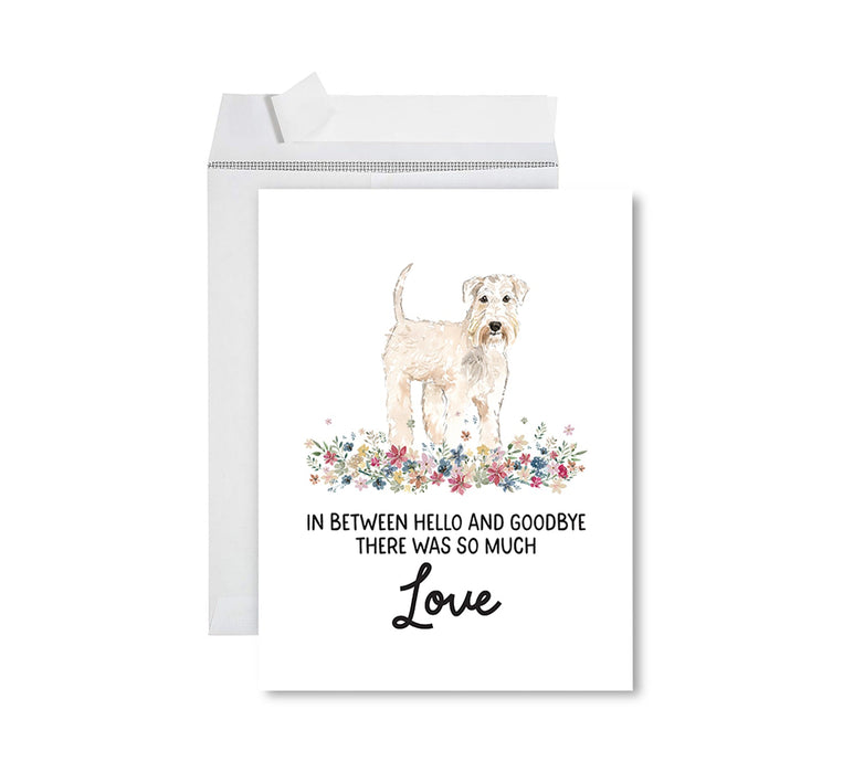 Jumbo Pet Sympathy Card with Envelope, Dog Grief Bereavement Card, 8.5" x 11" Design 2-Set of 1-Andaz Press-Wheaten Terrier-