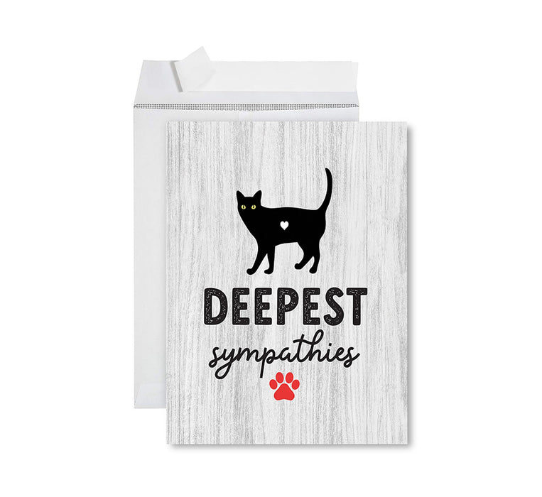 Jumbo Pet Sympathy Card with Envelope, Sorry For Your Loss Card, 8.5" x 11"-Set of 1-Andaz Press-Love Paw Print-