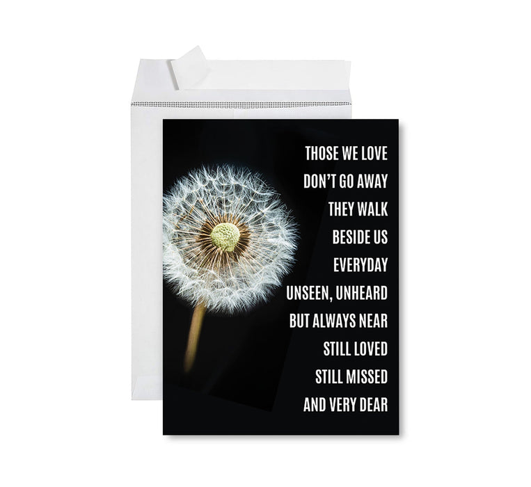 Jumbo Sympathy Card with Envelope, Premium Condolences Card with Big Blank Space-Set of 1-Andaz Press-With Deepest Sympathy Succulents-