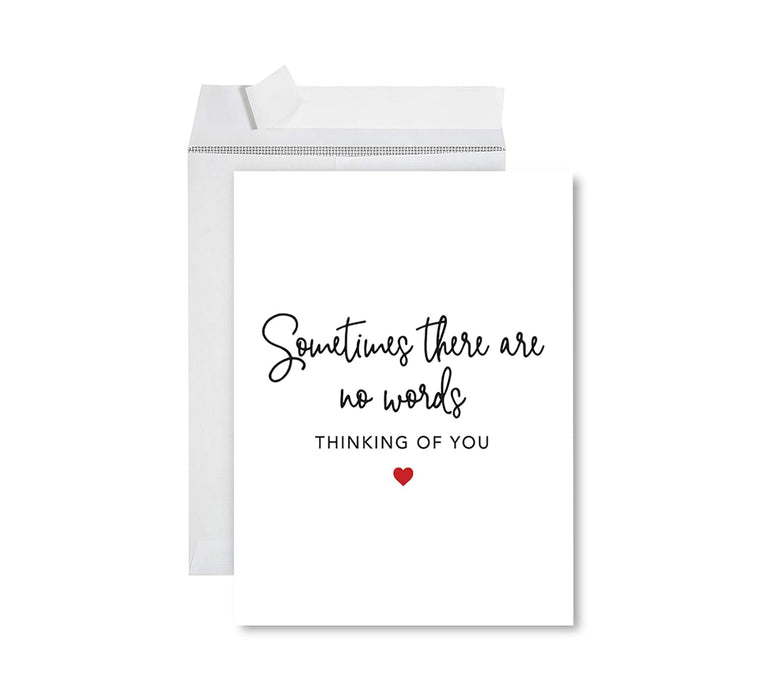 Jumbo Sympathy Card with Envelope, Premium Condolences Card with Big Blank Space-Set of 1-Andaz Press-Thinking of You-