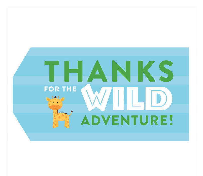 Jungle Safari Adventure Birthday Thank You Large Classic Gift Tags-Set of 12-Andaz Press-
