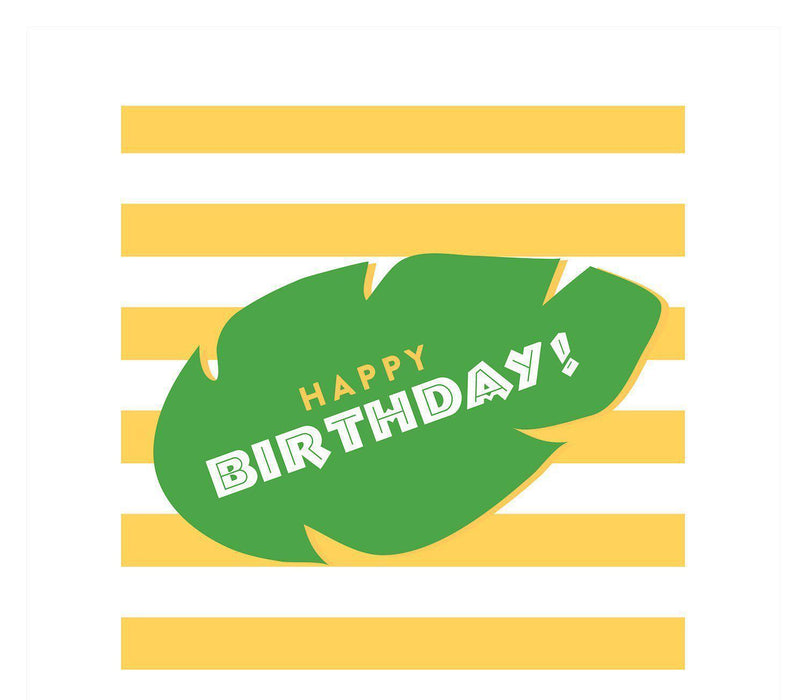Jungle Safari Adventure Birthday Thank You Square Gift Tags-Set of 24-Andaz Press-Happy Birthday-