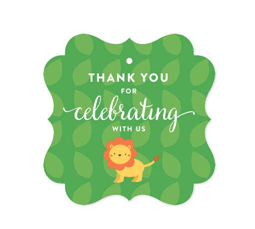 Jungle Safari Baby Shower Fancy Frame Gift Tags-Set of 24-Andaz Press-