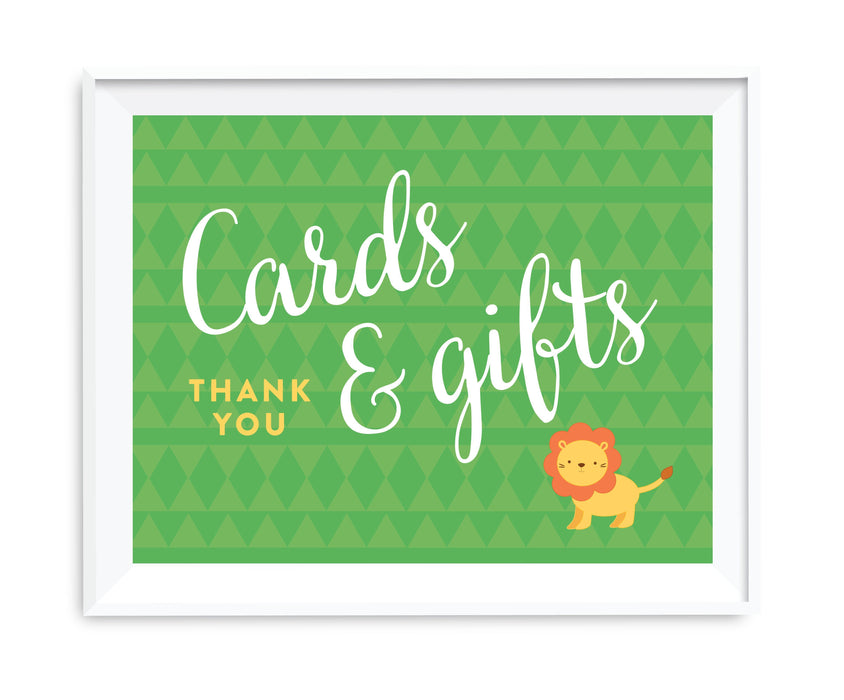 Jungle Safari Baby Shower Party Signs-Set of 1-Andaz Press-Thank You For Celebrating With Us!-