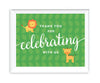 Jungle Safari Baby Shower Party Signs-Set of 1-Andaz Press-Thank You For Celebrating With Us!-