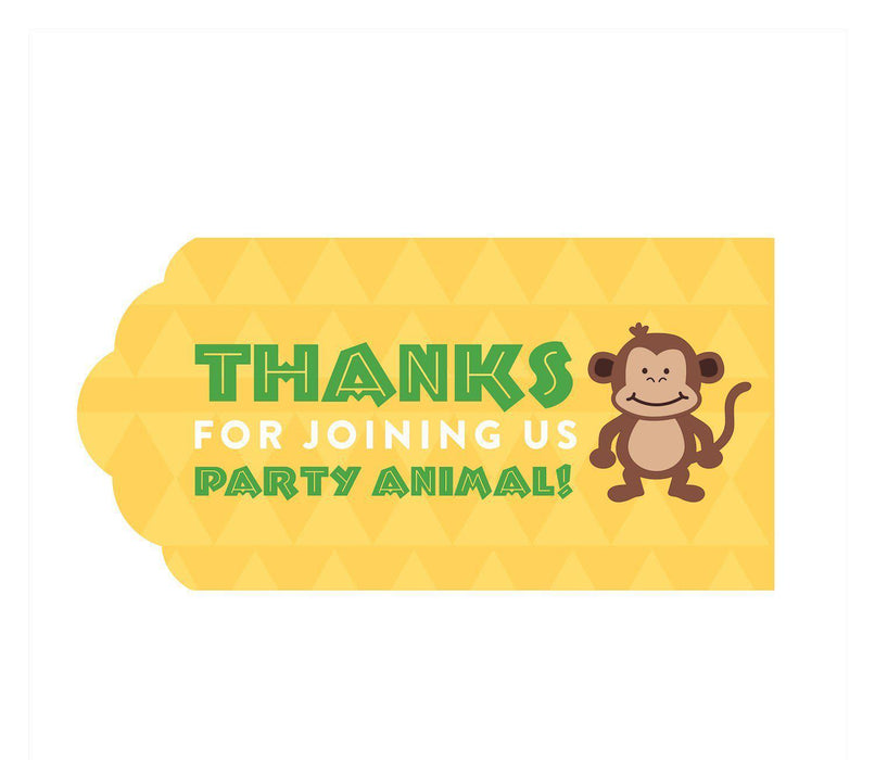 Jungle Safari Birthday Scallop Favor Gift Tags-Set of 16-Andaz Press-