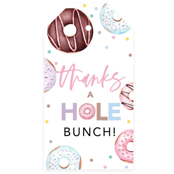 Kids Party Favor Classic Thank You Tags with String, For Party Favors Bags-Set of 40-Andaz Press-Donut Thank You-