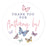Kids Round Party Favor Thank You Stickers, For Kids Treat Bags-Set of 80-Andaz Press-Butterfly-