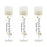 Kissing The Graduate Good Luck! Lip Balm Favors-Set of 12-Andaz Press-Black and White-
