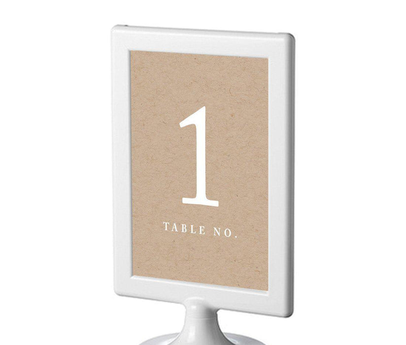 Kraft Framed Double-Sided DIY Table Numbers-Set of 8-Andaz Press-1-8-