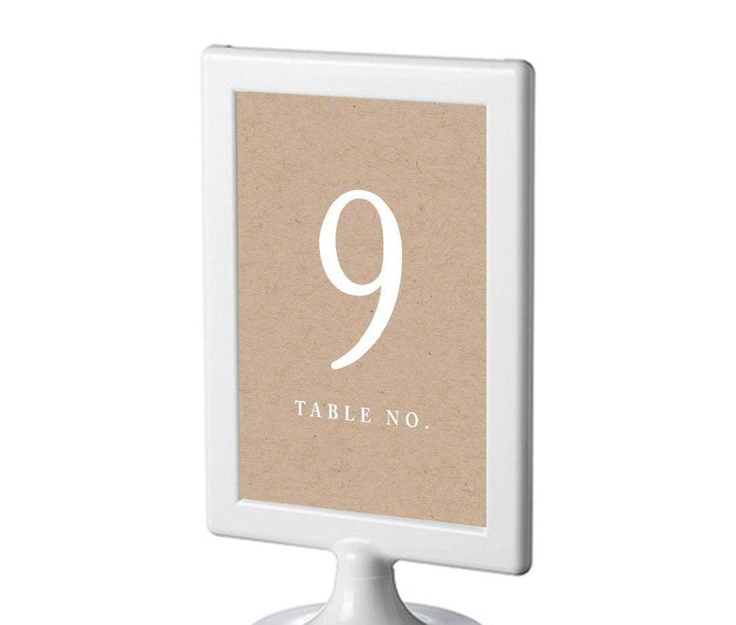 Kraft Framed Double-Sided DIY Table Numbers-Set of 8-Andaz Press-9-16-