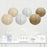 Kraft, White, Ivory Hanging Paper Lanterns Decorative Kit-Set of 6-Andaz Press-
