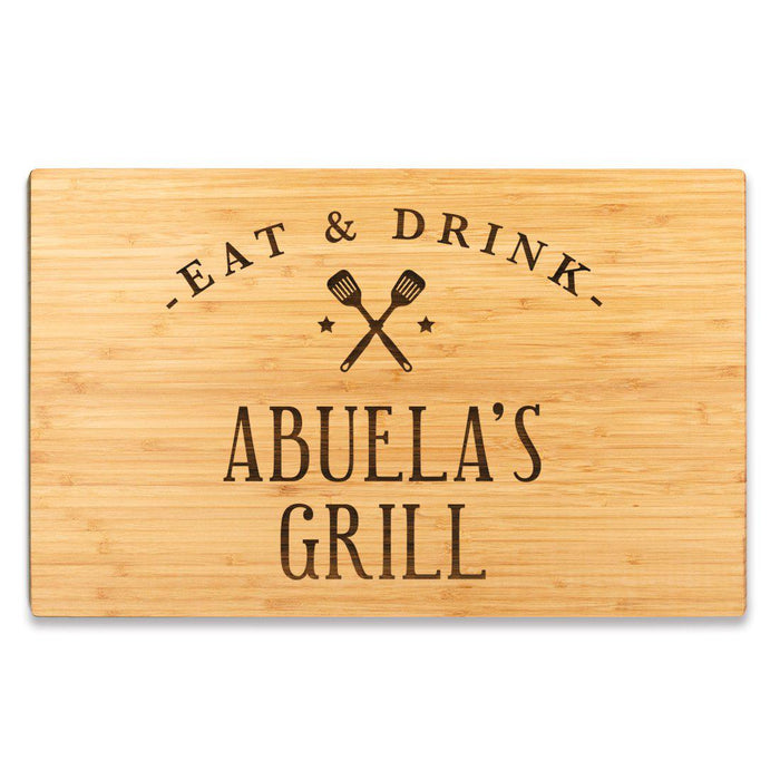 Large Bamboo Wood BBQ Cutting Board Gift-Set of 1-Andaz Press-Abuela-