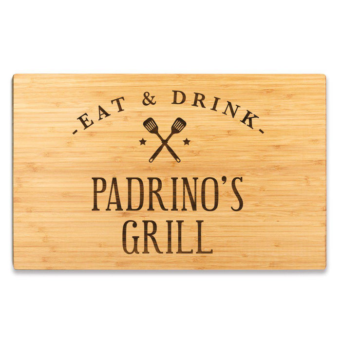 Large Bamboo Wood BBQ Cutting Board Gift-Set of 1-Andaz Press-Padrino-