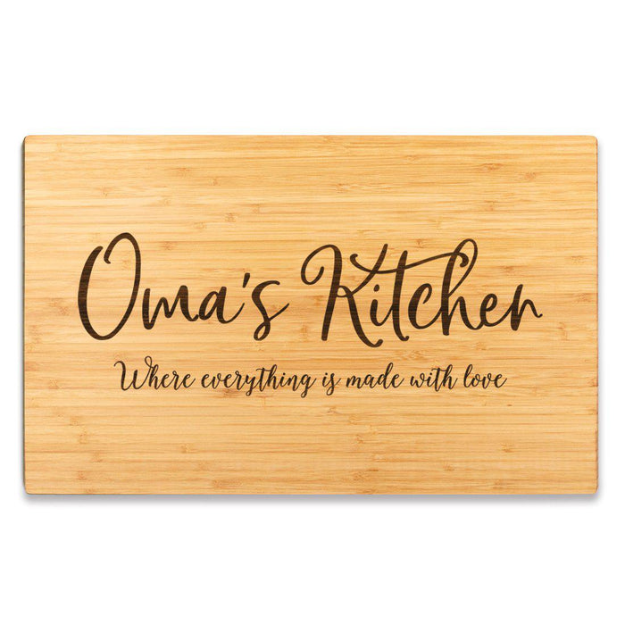 Large Bamboo Wood Cutting Board Gift, Where Everything is Made With Love-Set of 1-Andaz Press-Aunt-