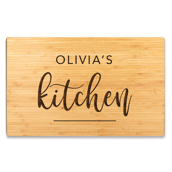 Large Custom Bamboo Wood Cutting Board Gift, Kitchen, Modern-Set of 1-Andaz Press-Newlyweds Custom-
