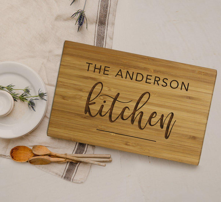 Large Custom Bamboo Wood Cutting Board Gift, Kitchen, Modern-Set of 1-Andaz Press-Newlyweds Custom-